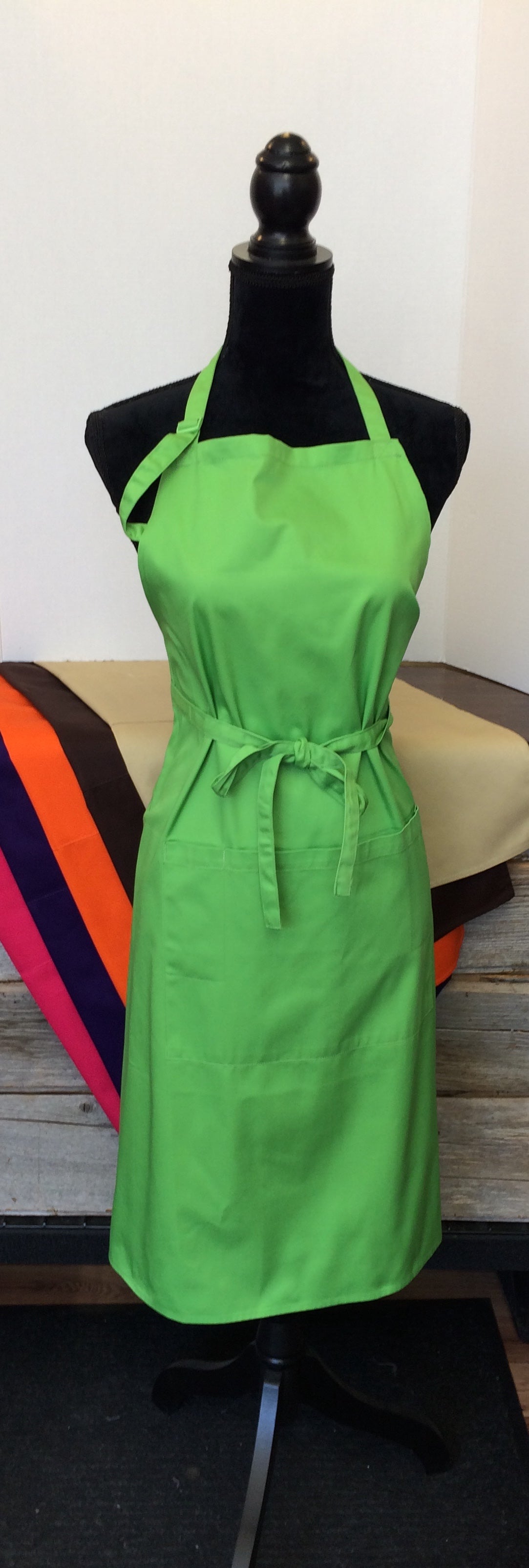 Apron - Bib Style - Bright Green
